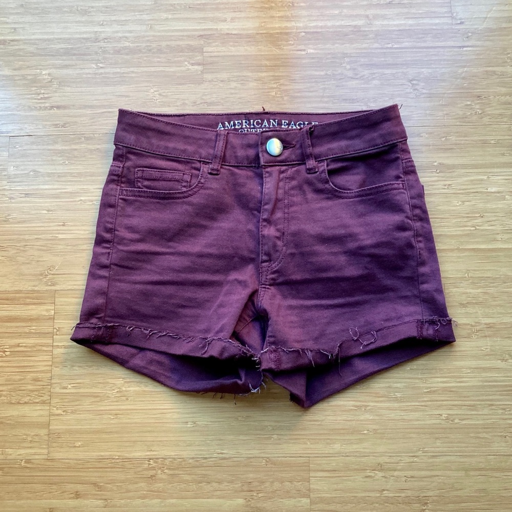 💓American Eagle Maroon Super Stretch Shorts💓